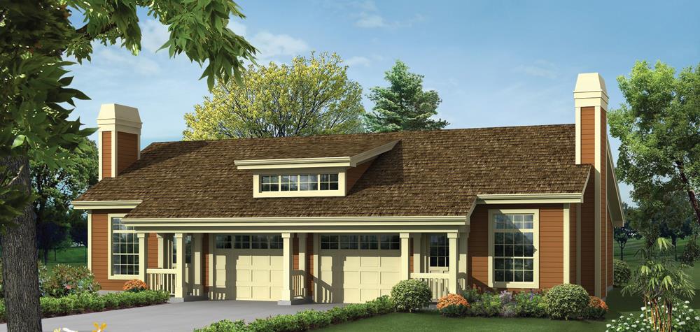 Color rendering of Multi-Unit home plan (ThePlanCollection: House Plan #138-1259)