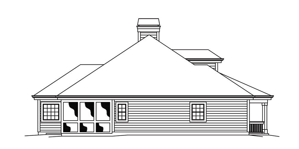 Home Plan Left Elevation of this 3-Bedroom,2312 Sq Ft Plan -138-1263