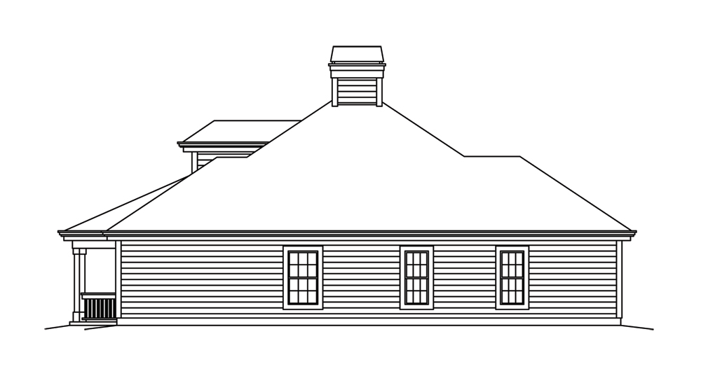 Home Plan Right Elevation of this 3-Bedroom,2312 Sq Ft Plan -138-1263