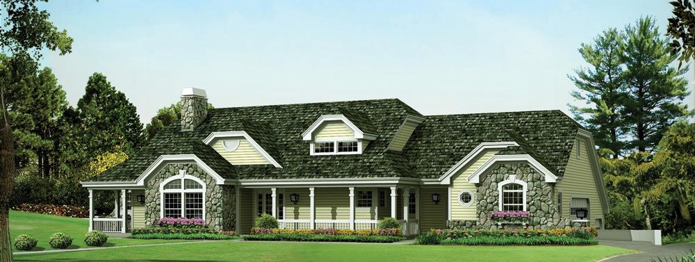 Country home (ThePlanCollection: House Plan #138-1266)