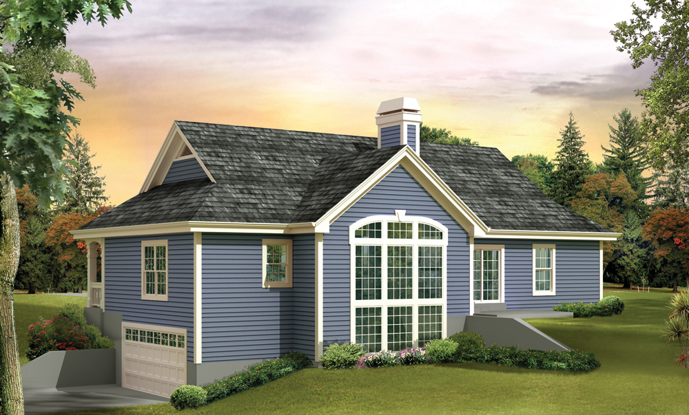 Rear View of this 3-Bedroom, 1676 Sq Ft Plan - 138-1268