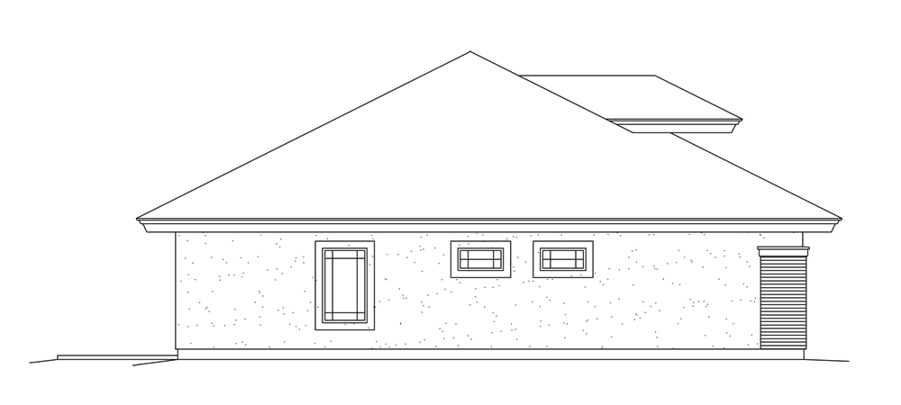 Home Plan Left Elevation of this 2-Bedroom,2040 Sq Ft Plan -138-1279