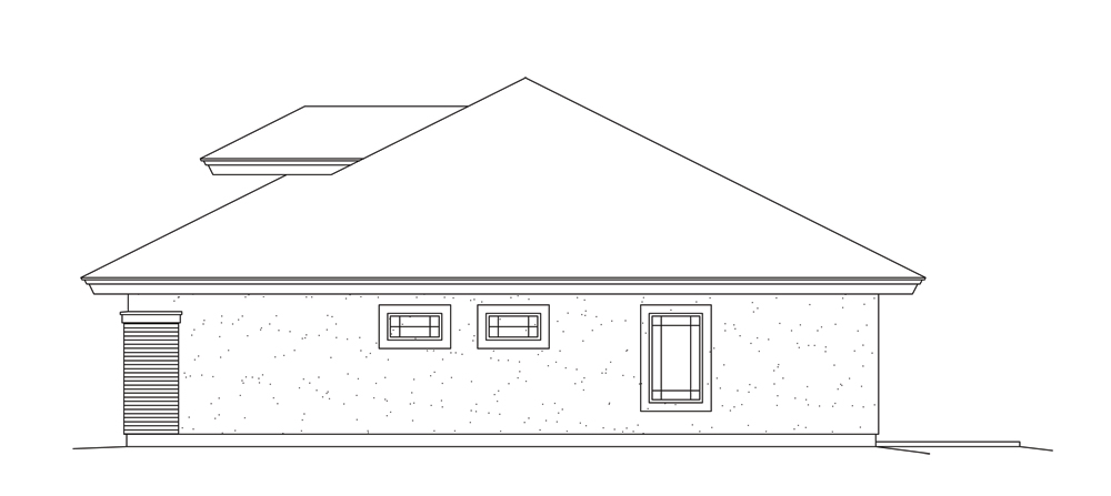 Home Plan Right Elevation of this 2-Bedroom,2040 Sq Ft Plan -138-1279