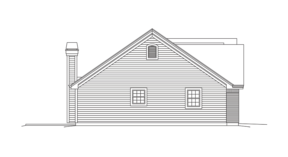 Home Plan Left Elevation of this 3-Bedroom,1740 Sq Ft Plan -138-1282