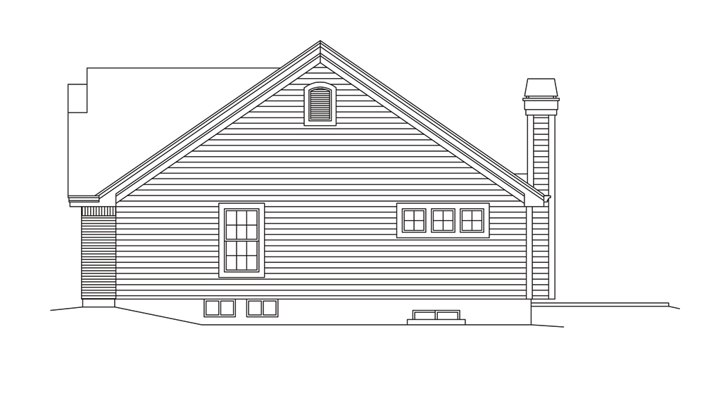 Home Plan Right Elevation of this 3-Bedroom,1740 Sq Ft Plan -138-1282