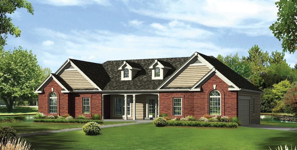 Front elevation of Traditional home (ThePlanCollection: House Plan #138-1286)