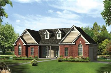 3-Bedroom, 2025 Sq Ft Traditional House Plan - 138-1286 - Front Exterior