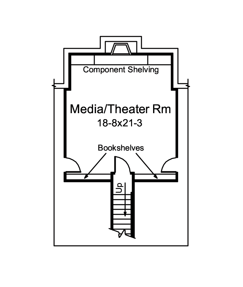 Floor Plan Basement of Ranch Plan #138-1288