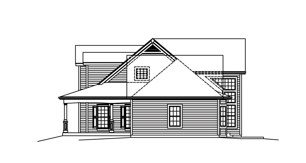 Home Plan Right Elevation of this 4-Bedroom,3782 Sq Ft Plan -138-1288
