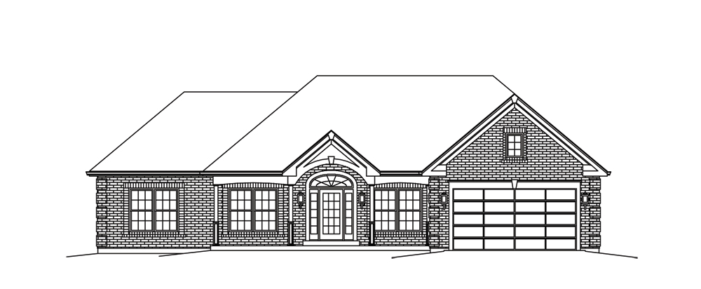 Home Plan Front Elevation of this 3-Bedroom,1562 Sq Ft Plan -138-1289