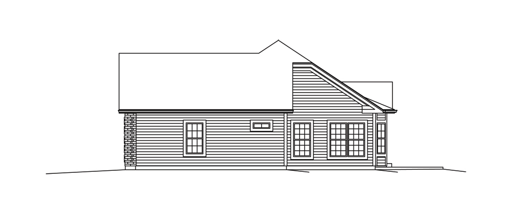 Home Plan Right Elevation of this 3-Bedroom,1562 Sq Ft Plan -138-1289