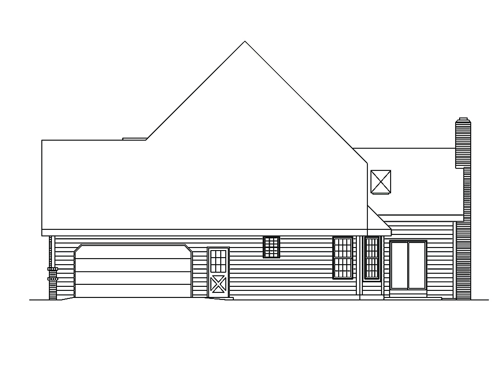 Home Plan Right Elevation of this 4-Bedroom,3368 Sq Ft Plan -138-1307