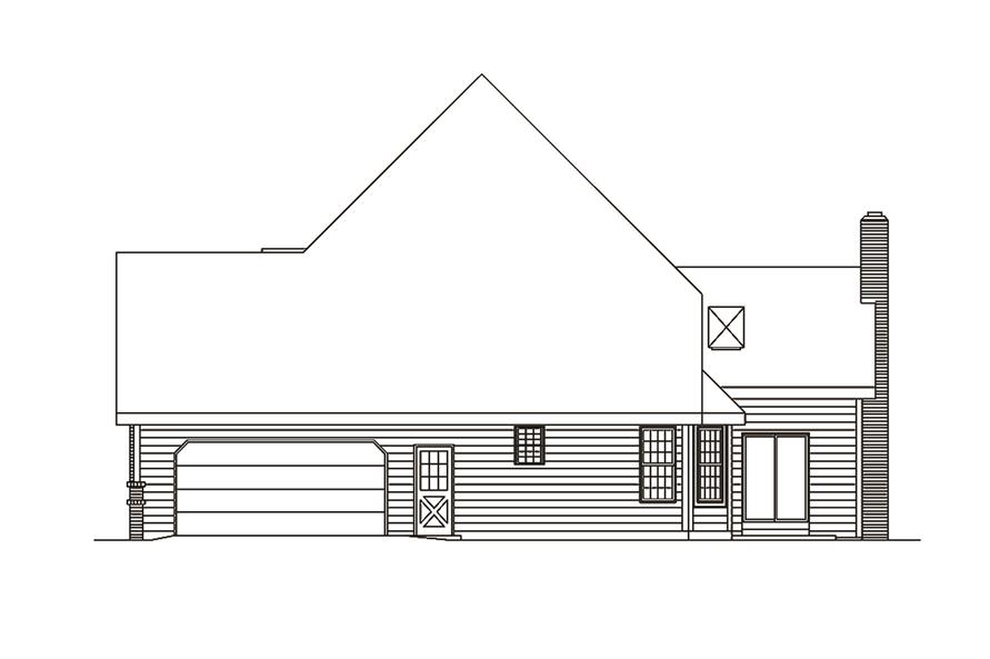 138-1307: Home Plan Right Elevation