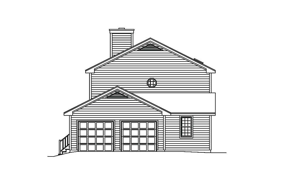 Home Plan Right Elevation of this 3-Bedroom,1998 Sq Ft Plan -138-1309