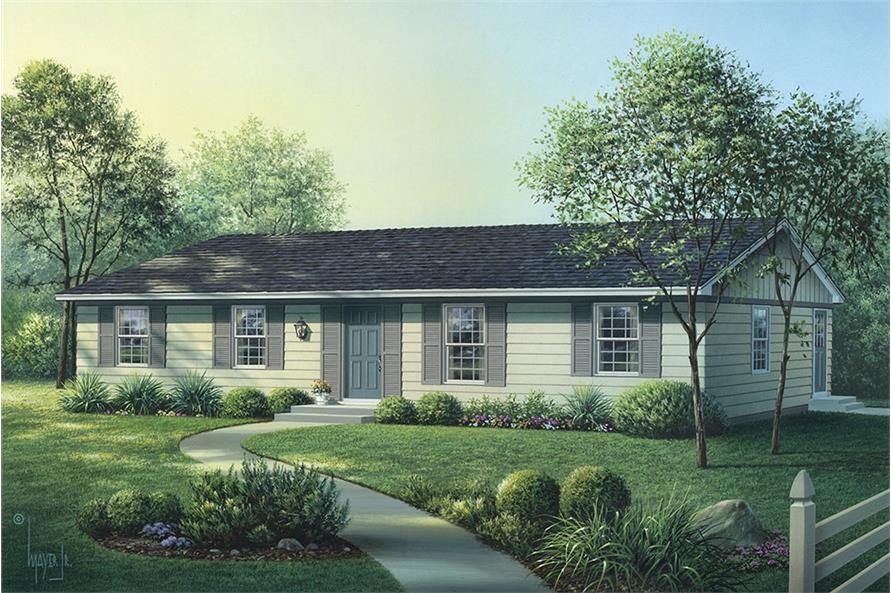 4-Bedroom, 1300 Sq Ft Country Home - Plan #138-1313 - Front Exterior