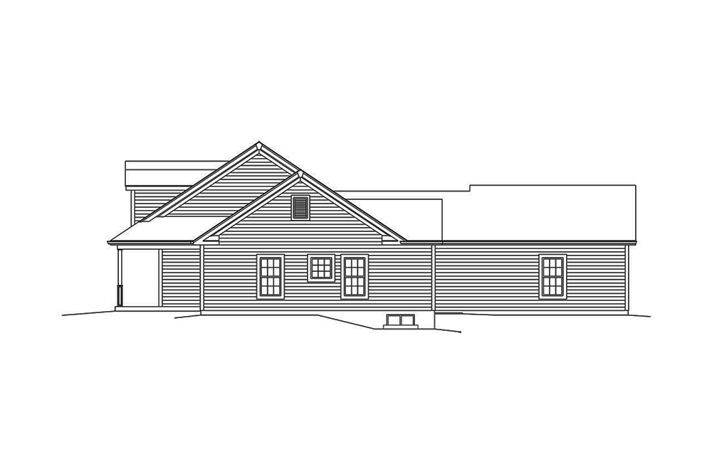Home Plan Right Elevation of this 4-Bedroom,2392 Sq Ft Plan -138-1346