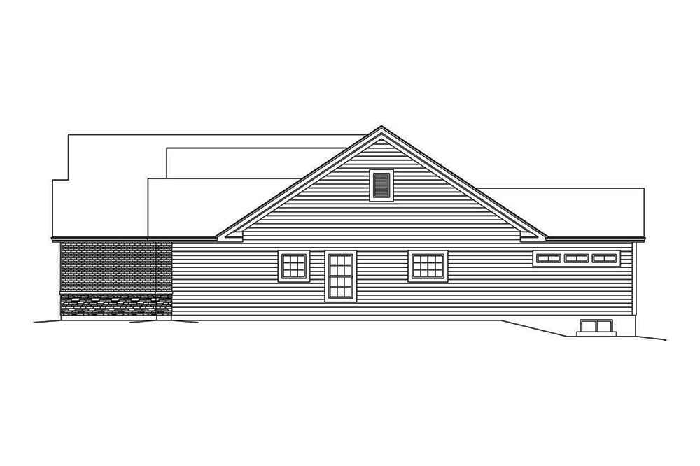 Home Plan Right Elevation of this 3-Bedroom,1759 Sq Ft Plan -138-1349