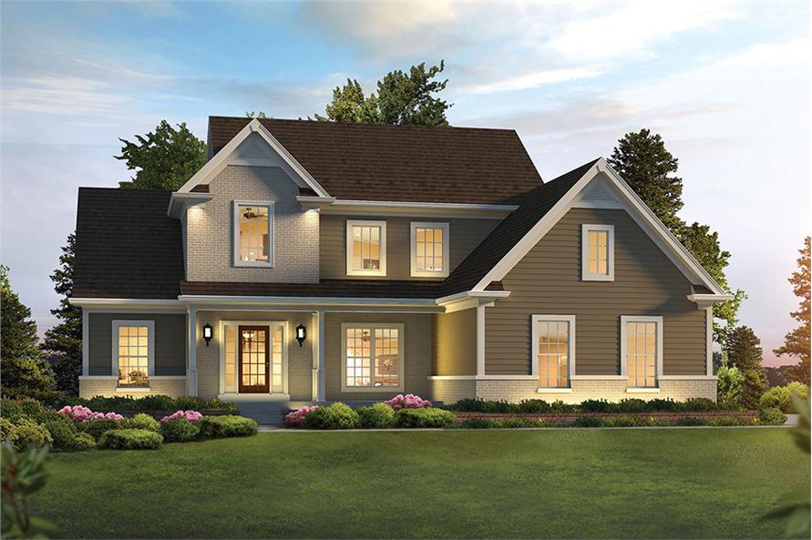 3-Bedroom, 2240 Sq Ft Country Home Plan - 138-1351 - Main Exterior
