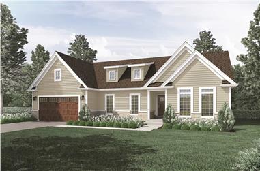 3-Bedroom, 1624 Sq Ft Country House Plan - 138-1353 - Front Exterior