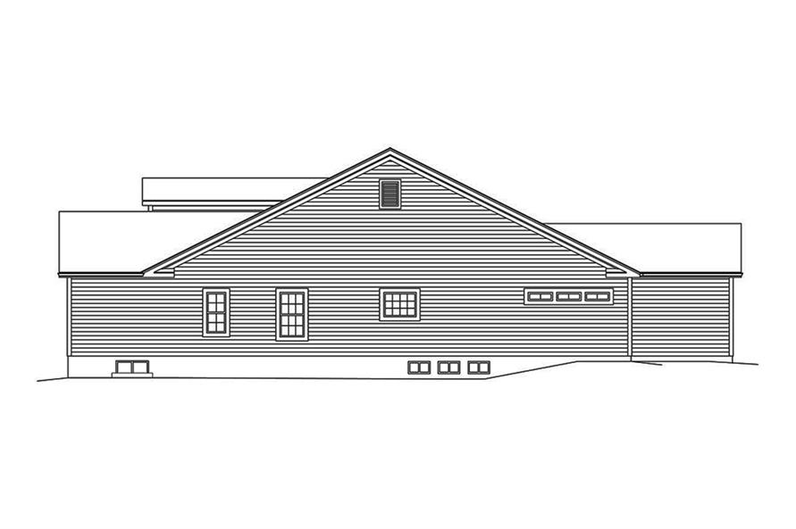 Home Plan Right Elevation of this 3-Bedroom,2035 Sq Ft Plan -138-1355