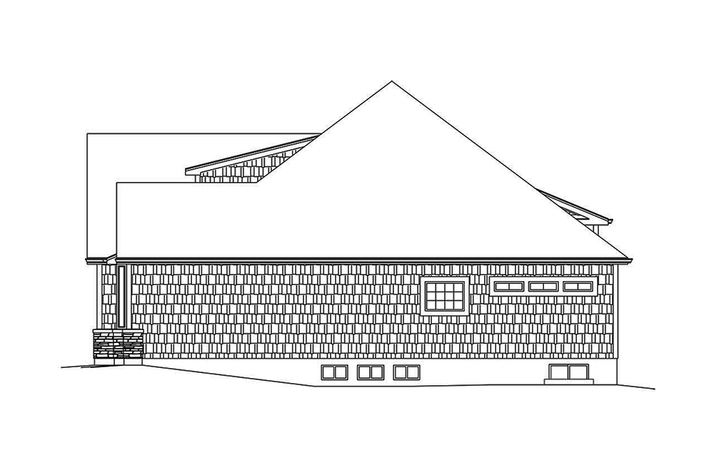 Home Plan Right Elevation of this 2-Bedroom,1615 Sq Ft Plan -138-1362