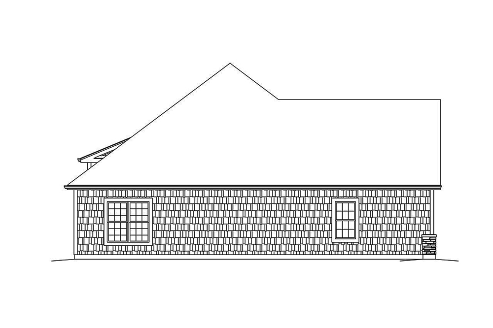 Home Plan Left Elevation of this 2-Bedroom,1615 Sq Ft Plan -138-1362