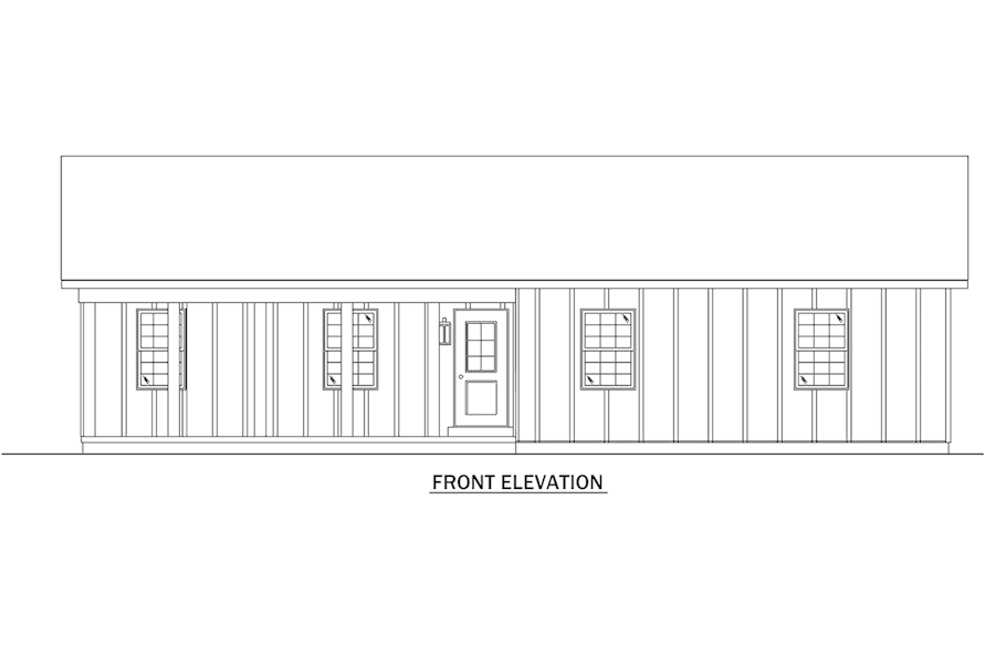 138-1429: Home Plan Front Elevation