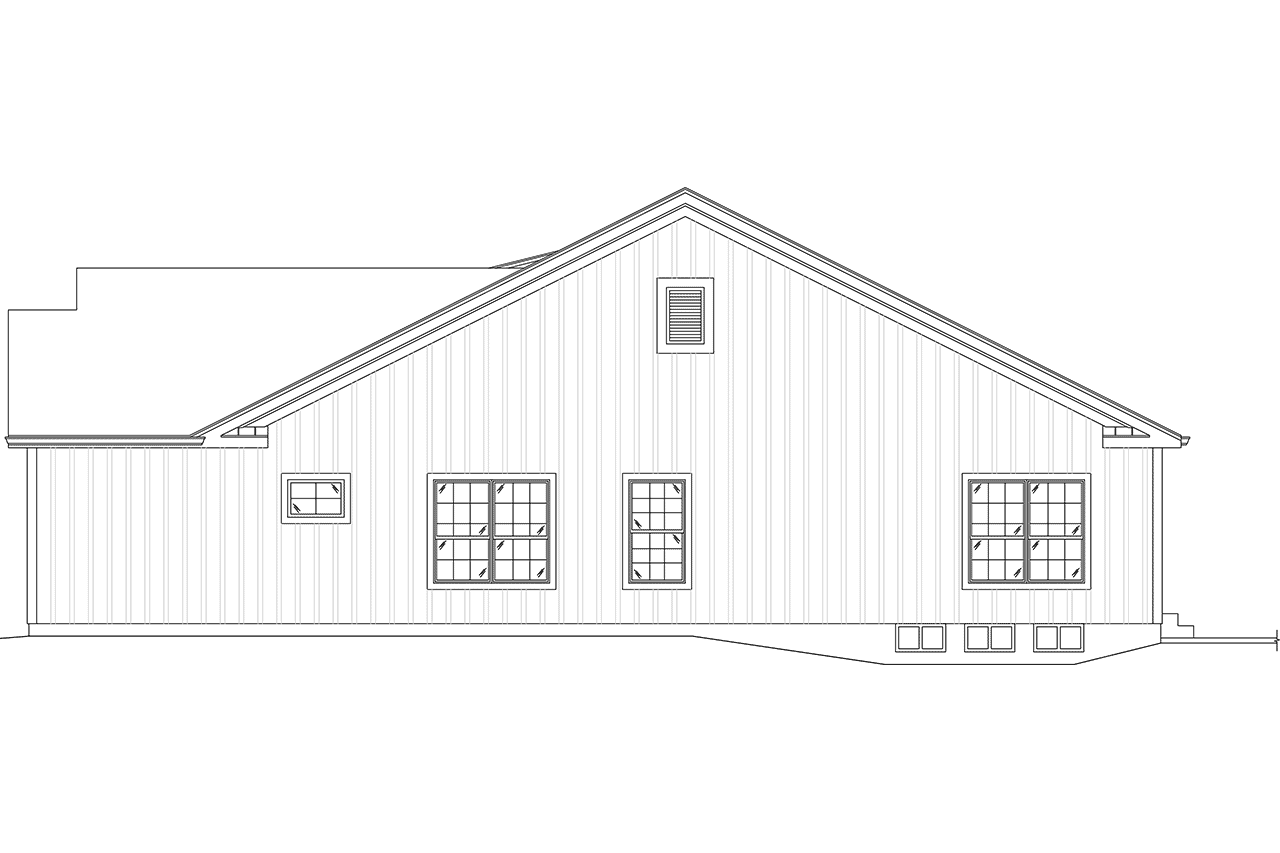 Home Plan Right Elevation of this 3-Bedroom,1762 Sq Ft Plan -138-1430