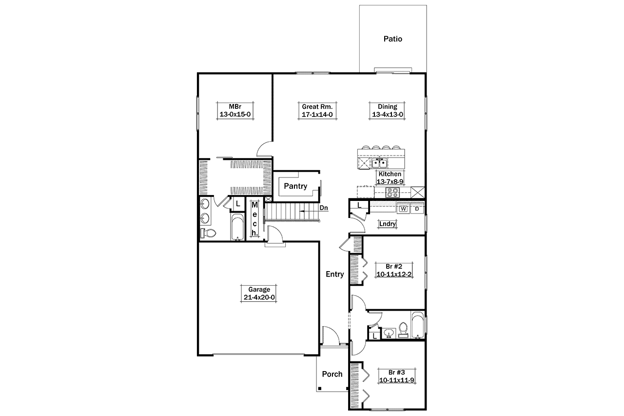 Basement of Country Plan #138-1431