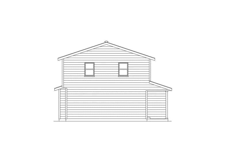 Home Plan Left Elevation of this 3-Bedroom,1314 Sq Ft Plan -138-1439