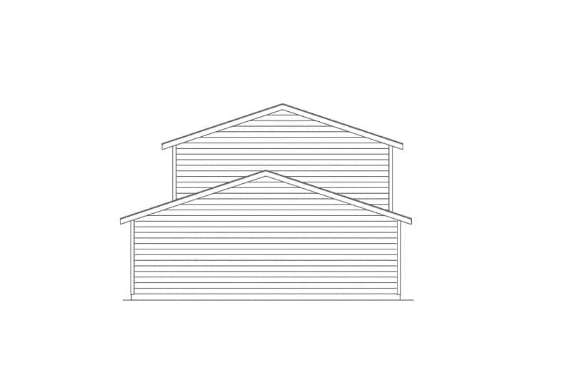 Home Plan Right Elevation of this 3-Bedroom,1314 Sq Ft Plan -138-1439