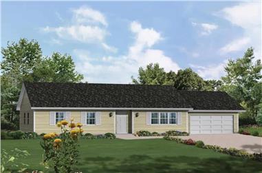 3-Bedroom, 1343 Sq Ft Modern Farmhouse House Plan - 138-1441 - Front Exterior