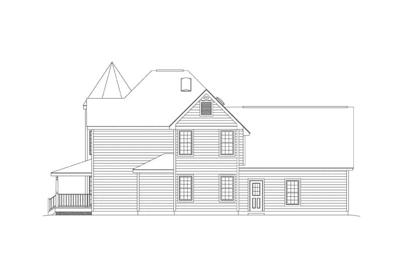 Home Plan Right Elevation of this 3-Bedroom,2050 Sq Ft Plan -138-1450