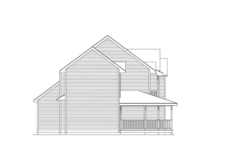 Home Plan Left Elevation of this 4-Bedroom,2352 Sq Ft Plan -138-1455