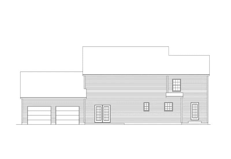 Home Plan Rear Elevation of this 4-Bedroom,2352 Sq Ft Plan -138-1455