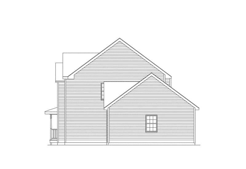 Home Plan Right Elevation of this 4-Bedroom,2352 Sq Ft Plan -138-1455