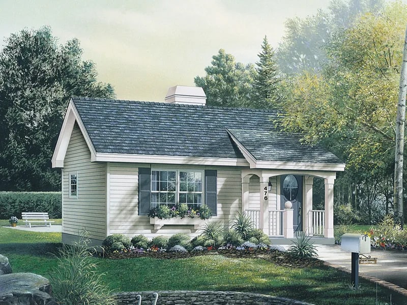 Front View of this 1-Bedroom,576 Sq Ft Plan -138-1461