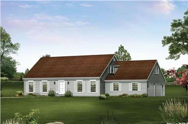 4-Bedroom, 2610 Sq Ft Colonial House Plan - 138-1466 - Front Exterior