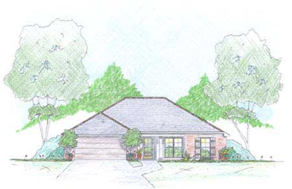 Traditional Homeplans PH-13-064-400 color rendering.