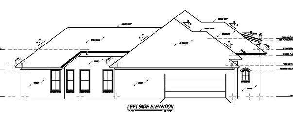 Home Plan Left Elevation of this 3-Bedroom,2233 Sq Ft Plan -139-1010
