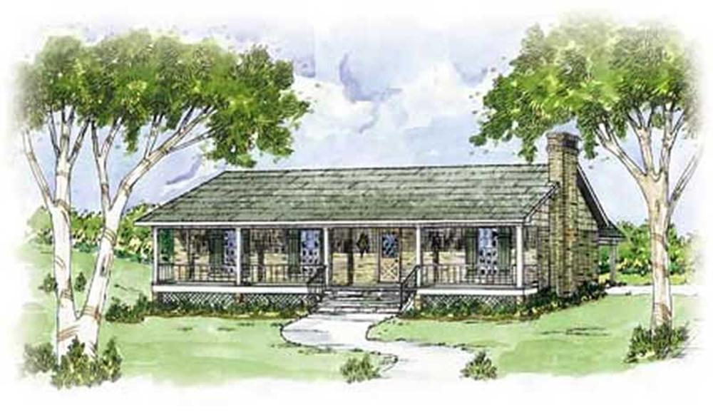 Front elevation of Country home (ThePlanCollection: House Plan #139-1027)