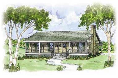 3-Bedroom, 1365 Sq Ft Country Home Plan - 139-1027 - Main Exterior