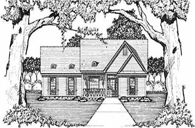 3-Bedroom, 1281 Sq Ft Country Home Plan - 139-1029 - Main Exterior