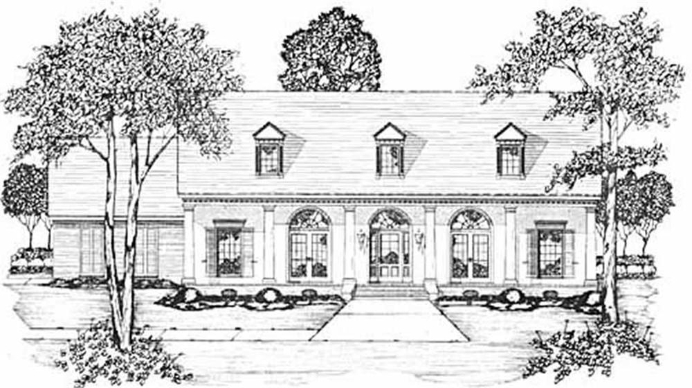 Colonial home (ThePlanCollection: Plan #139-1058)