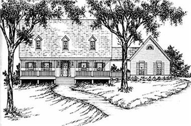 4-Bedroom, 2589 Sq Ft Country House Plan - 139-1065 - Front Exterior