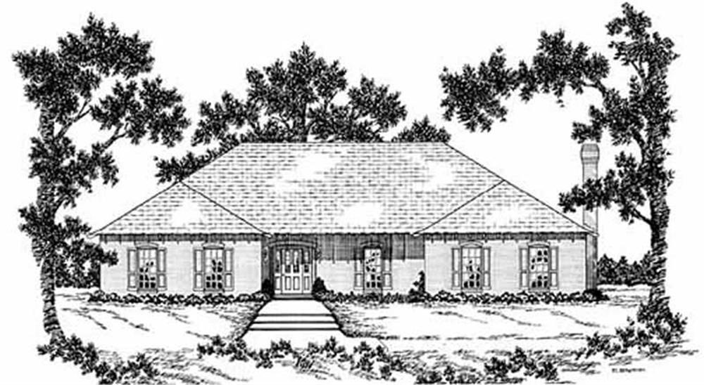 Ranch home (ThePlanCollection: Plan #139-1069)