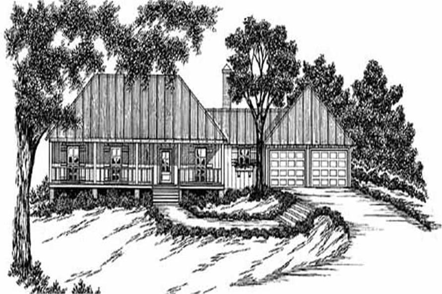 3-Bedroom, 1395 Sq Ft Country Home Plan - 139-1071 - Main Exterior