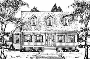 4-Bedroom, 2156 Sq Ft Country House Plan - 139-1077 - Front Exterior