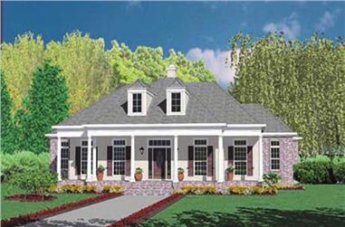 4-Bedroom, 3070 Sq Ft Country House Plan - 139-1086 - Front Exterior