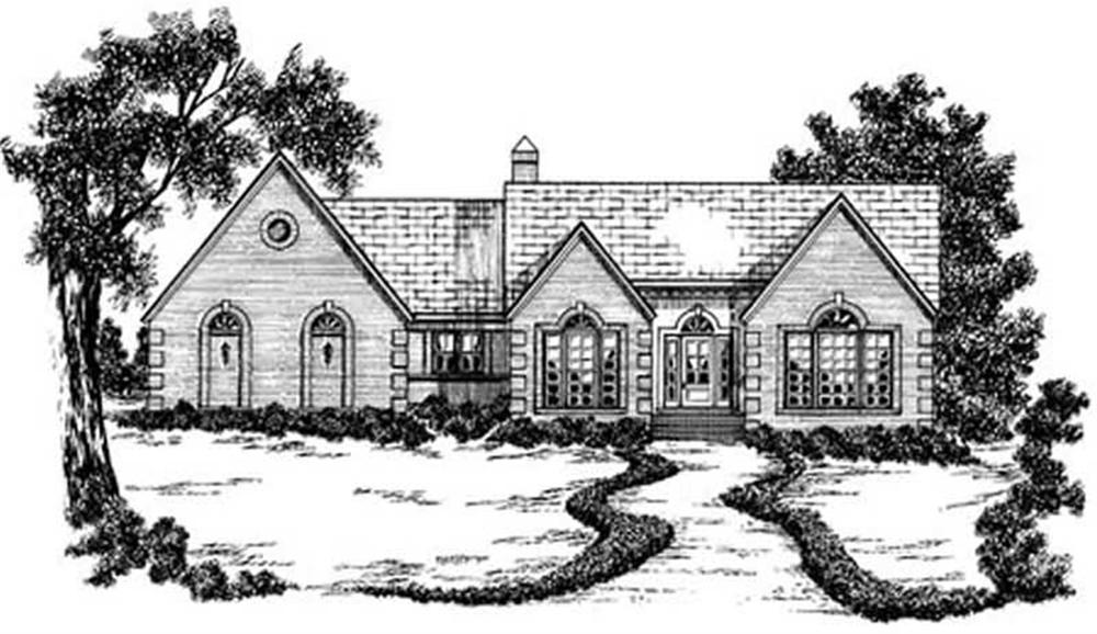 Ranch home (ThePlanCollection: Plan #139-1106)
